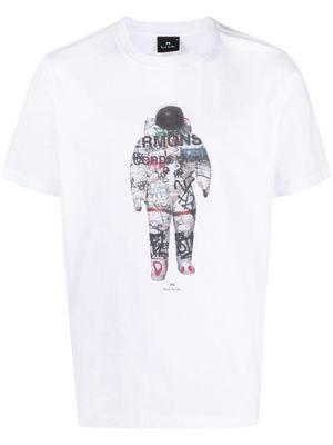 PS Paul Smith Astronaut-print cotton T-shirt - White