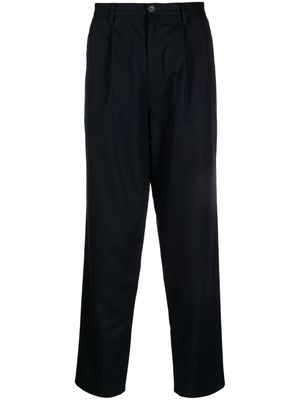 PS Paul Smith box-pleat detail tapered trousers - Blue
