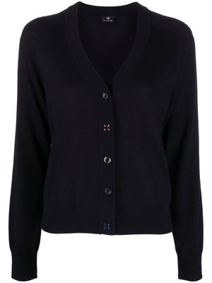 PS Paul Smith button-detail knit cardigan - Blue