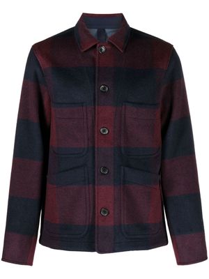 PS Paul Smith button-up checked shirt jacket - Purple