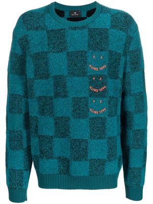 PS Paul Smith check motif jumper - Blue