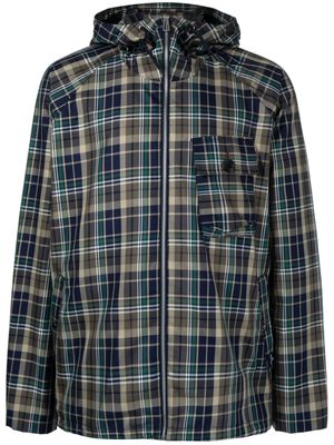 PS Paul Smith check-pattern hooded jacket - Green