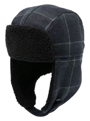 PS Paul Smith check-pattern wool trapper hat - Blue