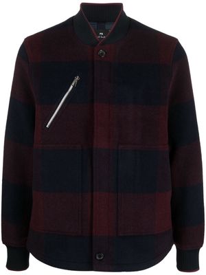 PS Paul Smith checked bomber jacket - Red