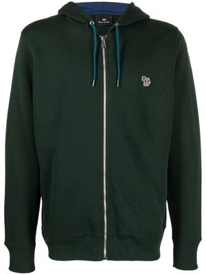 PS Paul Smith chest logo-patch detail hoodie - Green