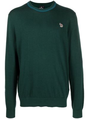 PS Paul Smith chest logo-patch detail jumper - Green