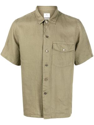 PS Paul Smith chest-pocket linen shirt - Green