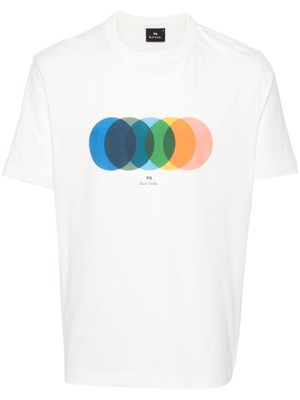 PS Paul Smith Circles-print organic-cotton T-shirt - White