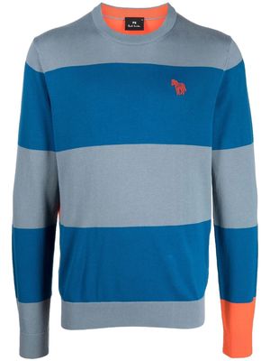 PS Paul Smith colour-block cotton jumper - Blue