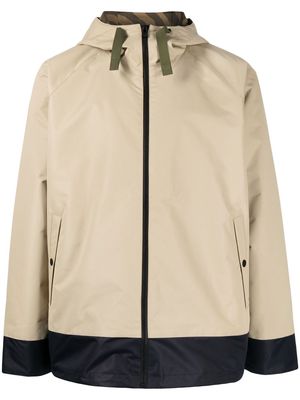 PS Paul Smith colour-block hooded jacket - Brown