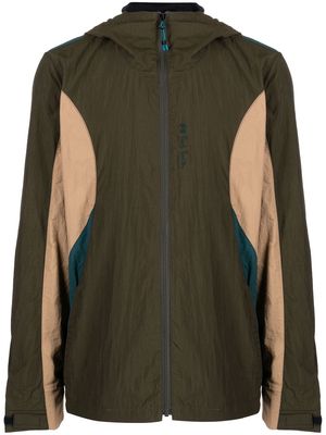 PS Paul Smith colour-block hooded packable jacket - Green