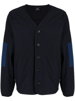 PS Paul Smith colour-block panelled quilted jacket - Blue
