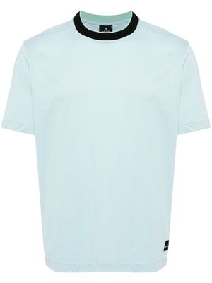 PS Paul Smith contrast-neck cotton T-shirt - Blue