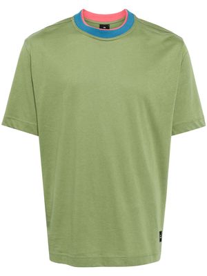 PS Paul Smith contrast-neck organic cotton T-shirt - Green