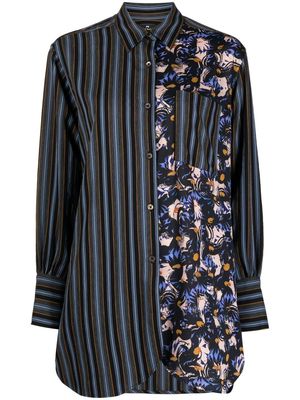 PS Paul Smith contrast-panel long-sleeve shirt - Multicolour