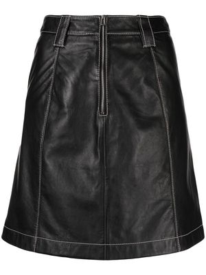 PS Paul Smith contrast-stitching mini skirt - Black