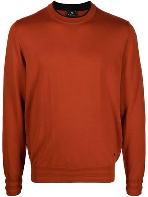 PS Paul Smith crew-neck merino wool jumper - Orange