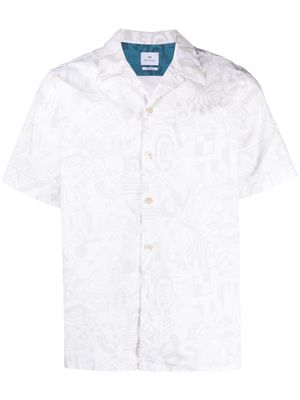 PS Paul Smith doodle-print camp-collar shirt - White