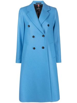 PS Paul Smith double-breasted tailored midi-coat - Blue