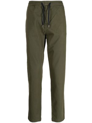 PS Paul Smith drawstring cotton straight-leg trousers - Green