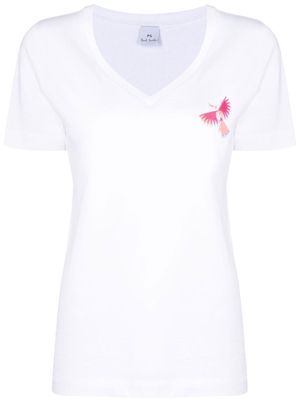 PS Paul Smith embroidered-bird detail T-shirt - White