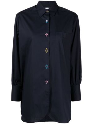 PS Paul Smith embroidered-button hole shirt - Blue