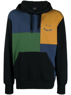 PS Paul Smith embroidered-logo colour-block hoodie - Black