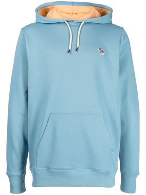 PS Paul Smith embroidered-logo detail hoodie - Blue