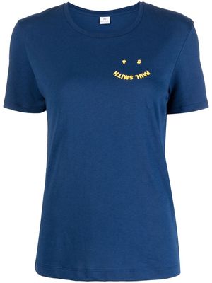 PS Paul Smith embroidered-logo detail T-shirt - Blue