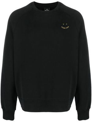 PS Paul Smith embroidered-logo long-sleeve sweatshirt - Black