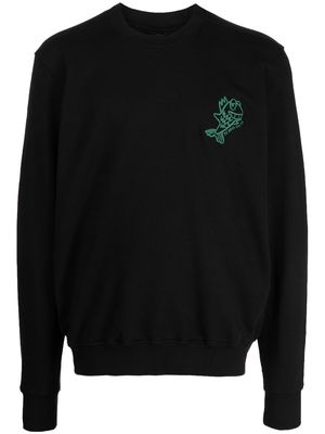 PS Paul Smith embroidered-logo organic-cotton jumper - Black