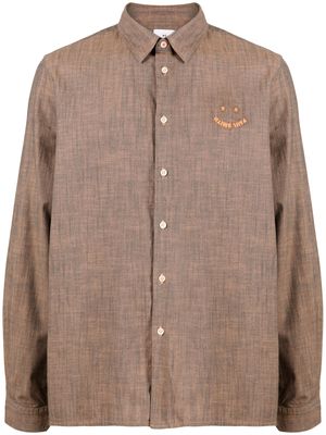 PS Paul Smith embroidered-logo shirt - Brown