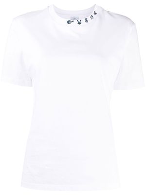 PS Paul Smith embroidered neck cotton T-shirt - White