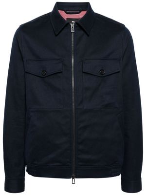 PS Paul Smith flap-pocket cotton-blend jacket - Blue