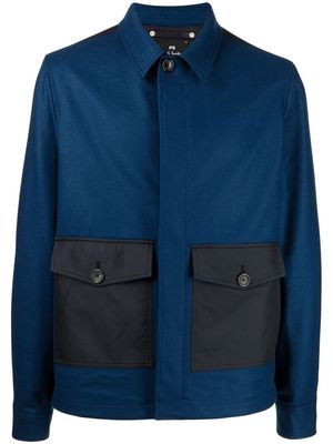 PS Paul Smith flap-pocket detail button-up jacket - Blue