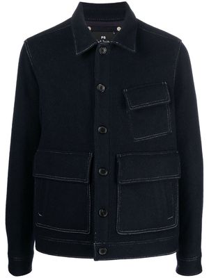 PS Paul Smith flap-pocket detail jacket - Blue
