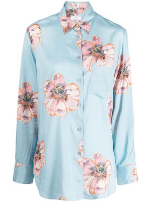 PS Paul Smith floral-print button-up shirt - Blue