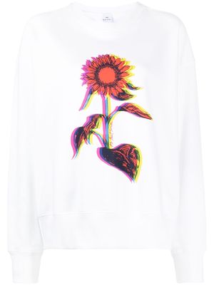 PS Paul Smith floral-print organic-cotton sweatshirt - White
