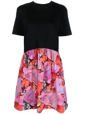 PS Paul Smith floral-print panelled dress - Black