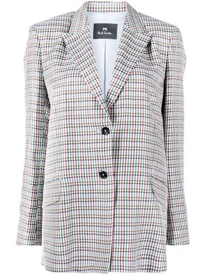 PS Paul Smith gingham-check single-breasted blazer - Blue