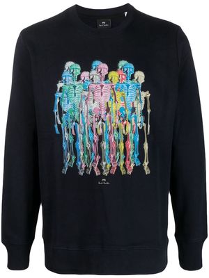 PS Paul Smith graphic-print crew-neck sweatshirt - Blue