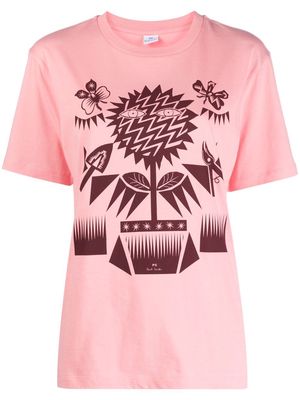 PS Paul Smith graphic-print crew-neck T-shirt - Pink