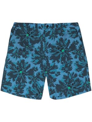 PS Paul Smith graphic-print elasticated-waist shorts - Blue