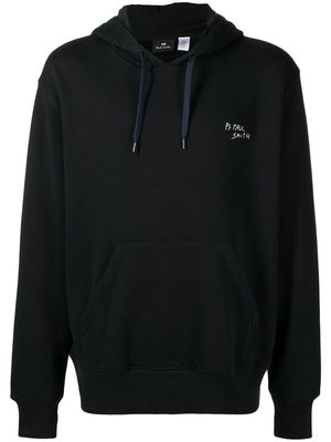 PS Paul Smith graphic-print organic-cotton hoodie - Black