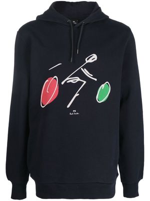 PS Paul Smith graphic-print pullover hoodie - Blue