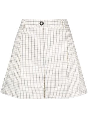 PS Paul Smith grid-pattern chino shorts - Neutrals