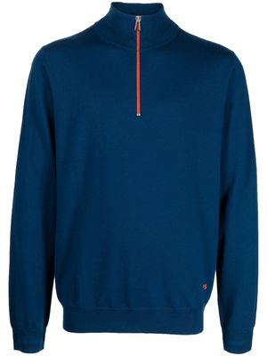 PS Paul Smith half-zip merino jumper - Blue