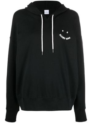 PS Paul Smith 'Happy' logo-embroidered hoodie - Black