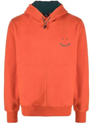 PS Paul Smith Happy logo-embroidered hoodie - Orange