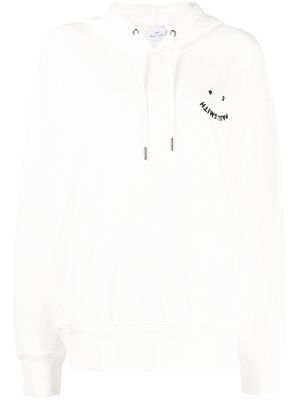 PS Paul Smith Happy logo-embroidered hoodie - White